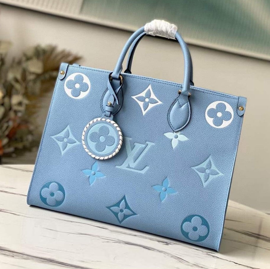 Louis Vuitton Onthego Giant Monogram Blue Tote Bag M45718