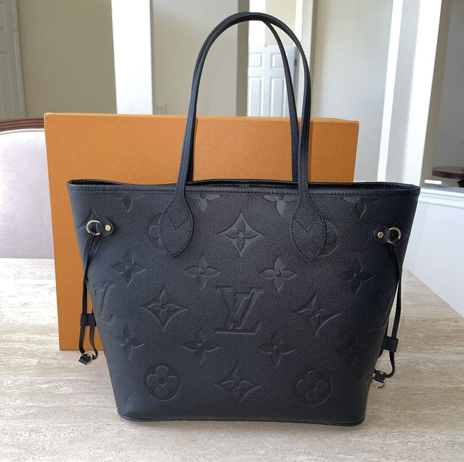 Louis Vuitton Neverfull MM Noir Empreinte Bag M45685