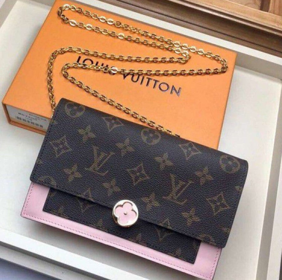 Louis Vuitton Flore Chain Wallet Monogram Canvas M67405