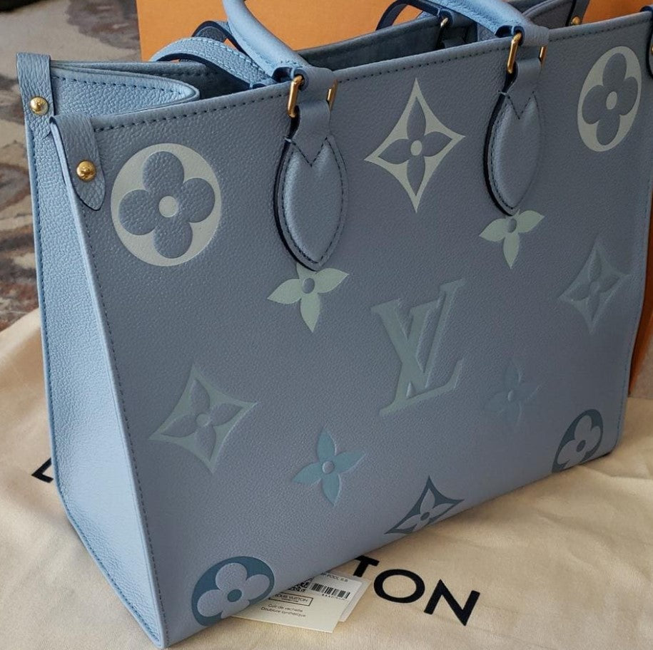 Louis Vuitton Onthego Giant Monogram Blue Tote Bag M45718