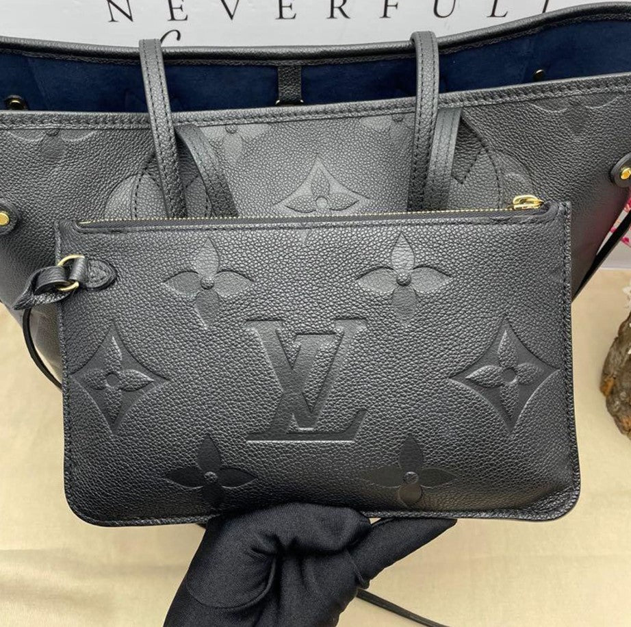 Louis Vuitton Neverfull MM Noir Empreinte Bag M45685