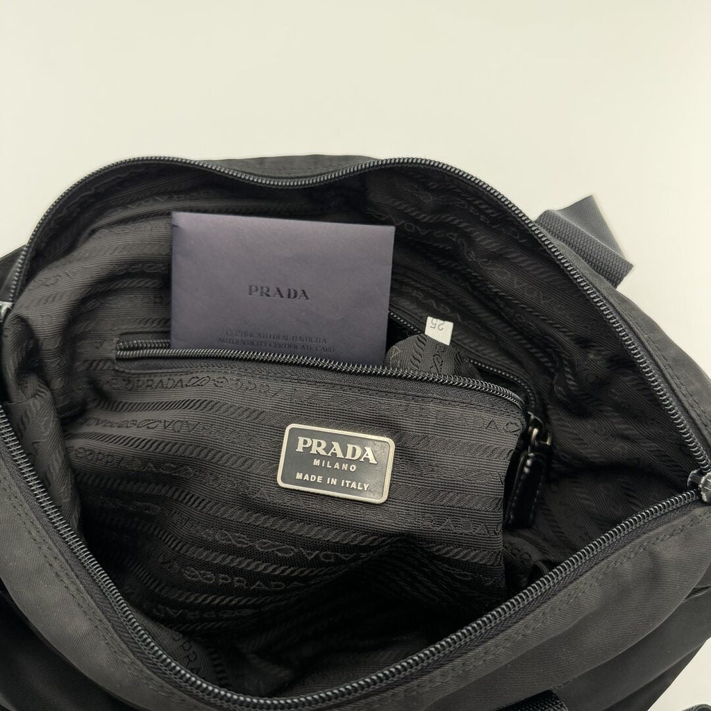 Prada Nylon Tesutto Black Tote Bag