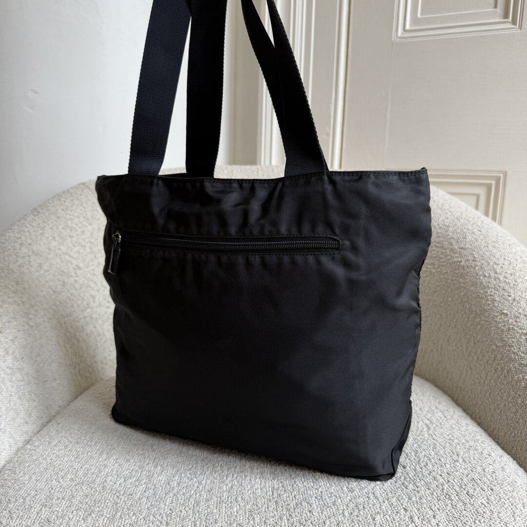 Prada Nylon Tesutto Black Tote Bag
