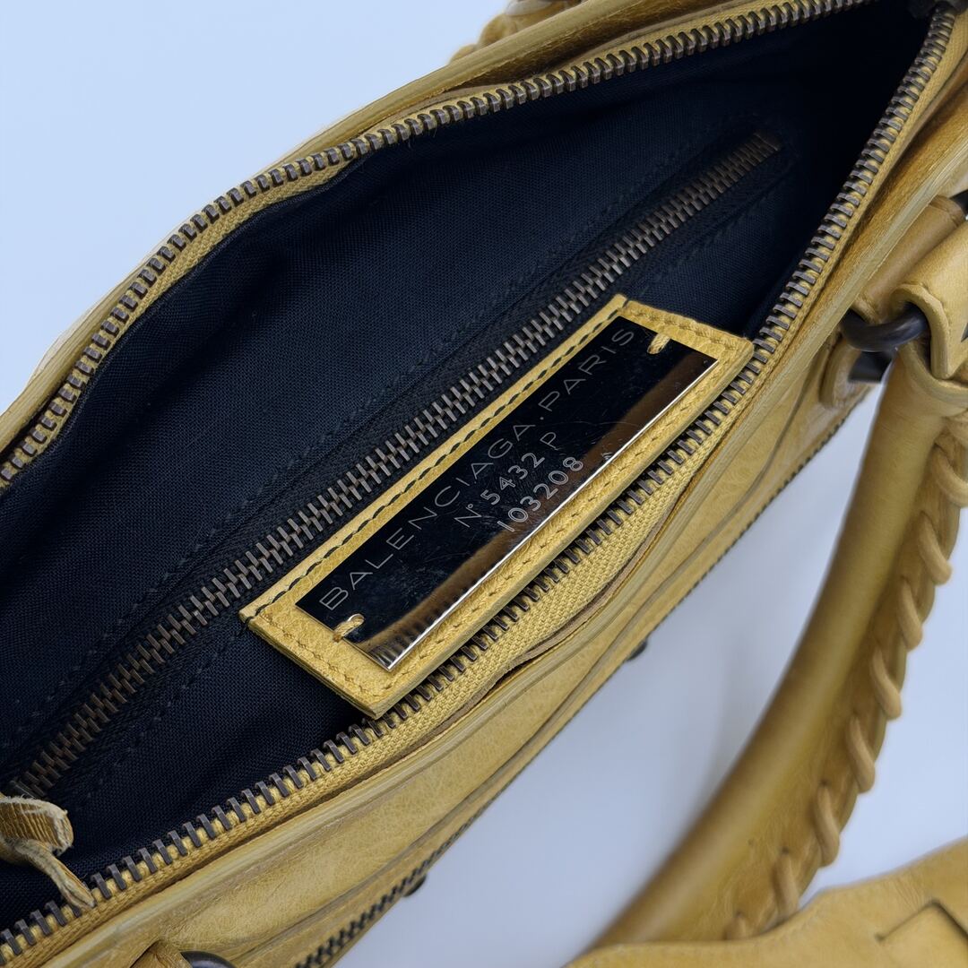 2010 Balenciaga First Yellow Leather Handbag