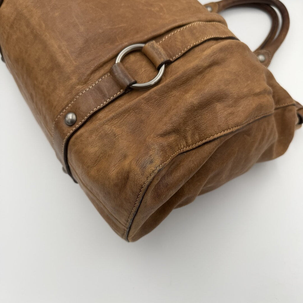 Miu Miu XL Vitello Leather Brown Handbag