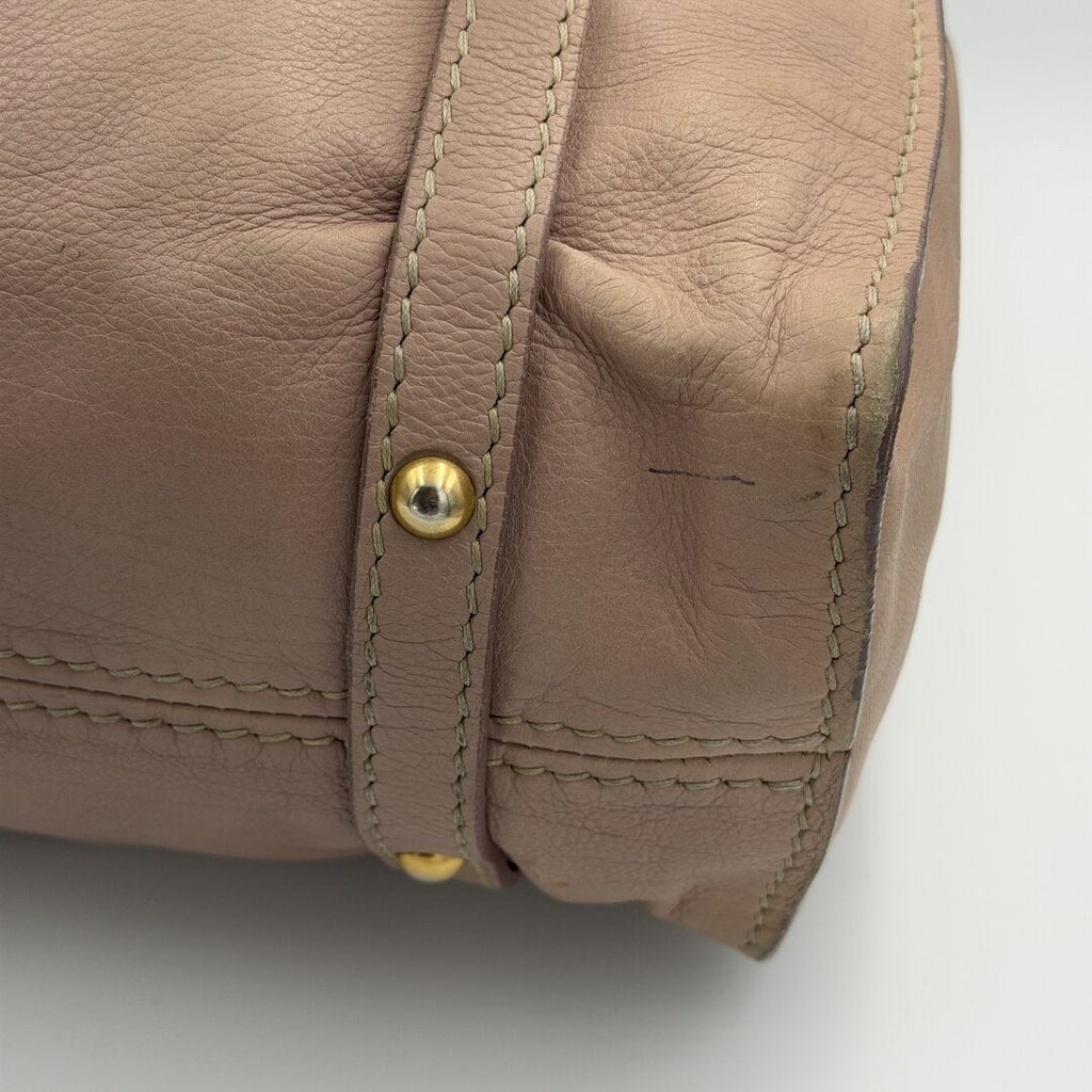 Miu Miu Vitello Leather Dusty Pink Tote Bag