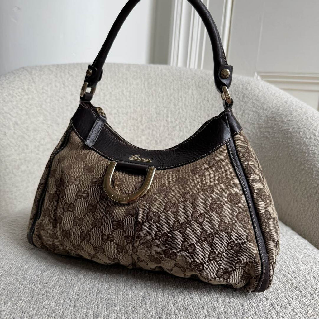 Gucci GG Canvas Abbey Brown Shoulder Bag