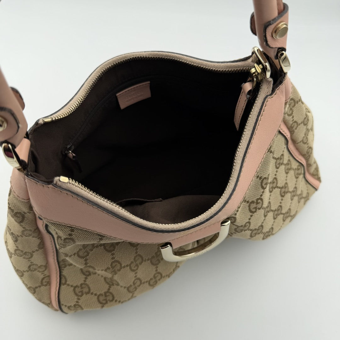 Gucci GG Canvas Abbey Pink Shoulder Bag