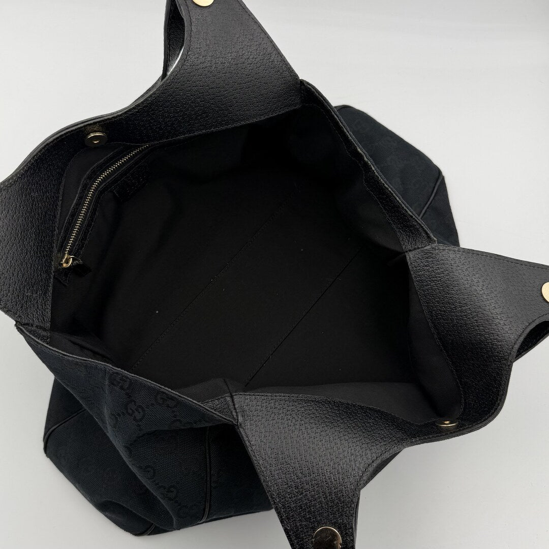 Gucci GG Canvas Monogram Black Tote Bag