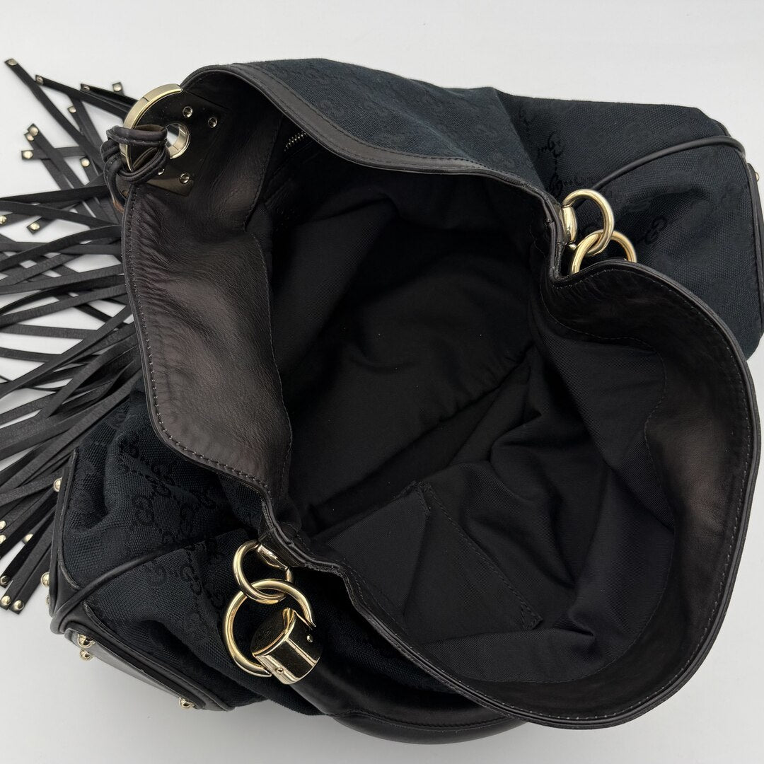 Gucci GG Canvas Indy Black Handbag