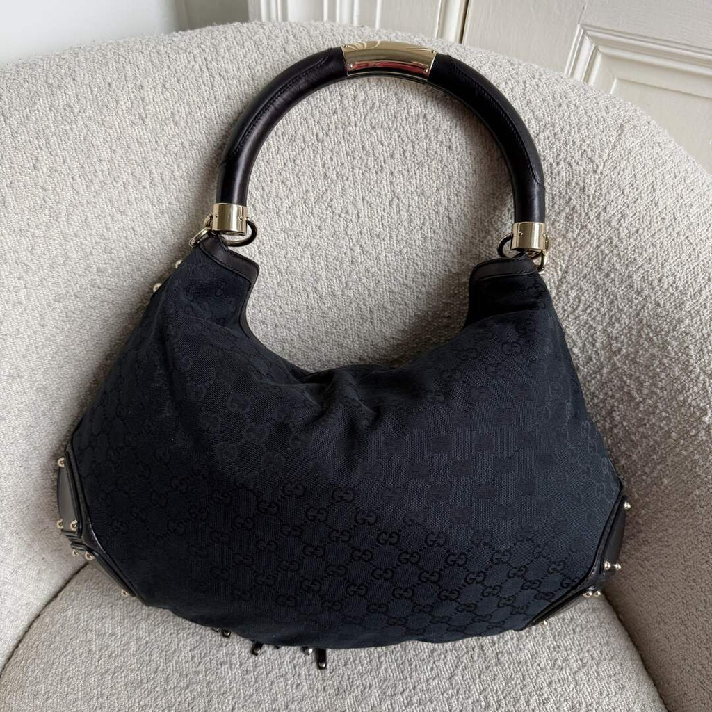 Gucci GG Canvas Indy Black Handbag