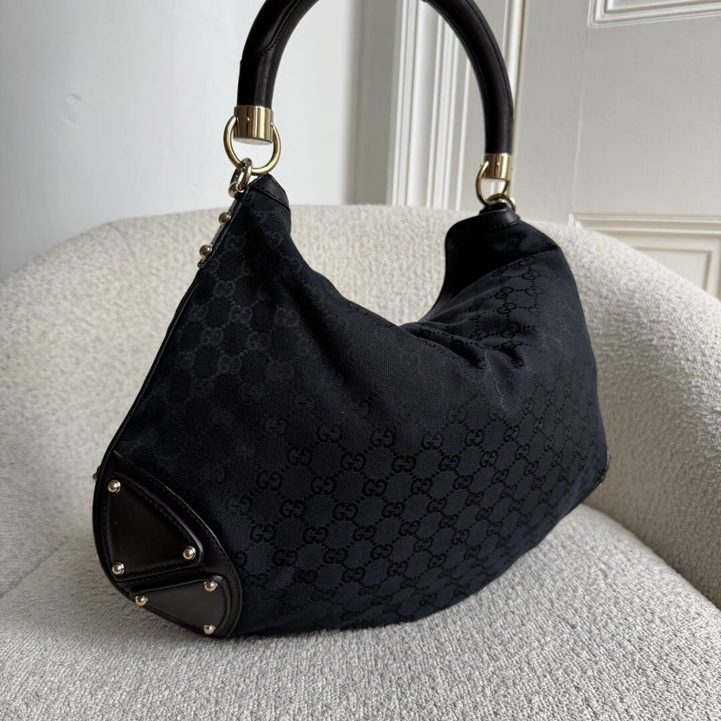 Gucci GG Canvas Indy Black Handbag