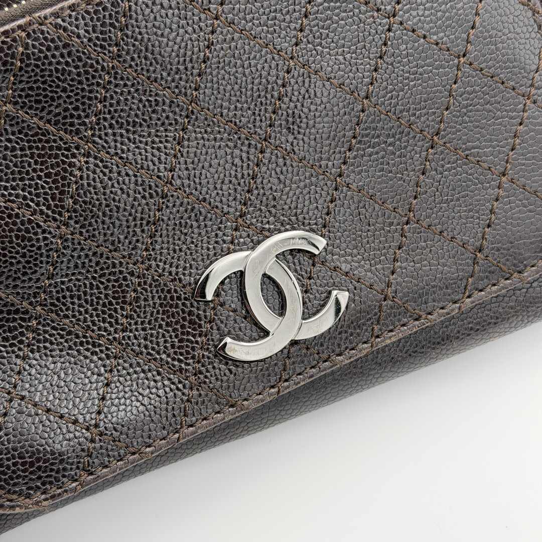 2008 Chanel Caviar Pocket In The City Flap Black Shoulder Bag