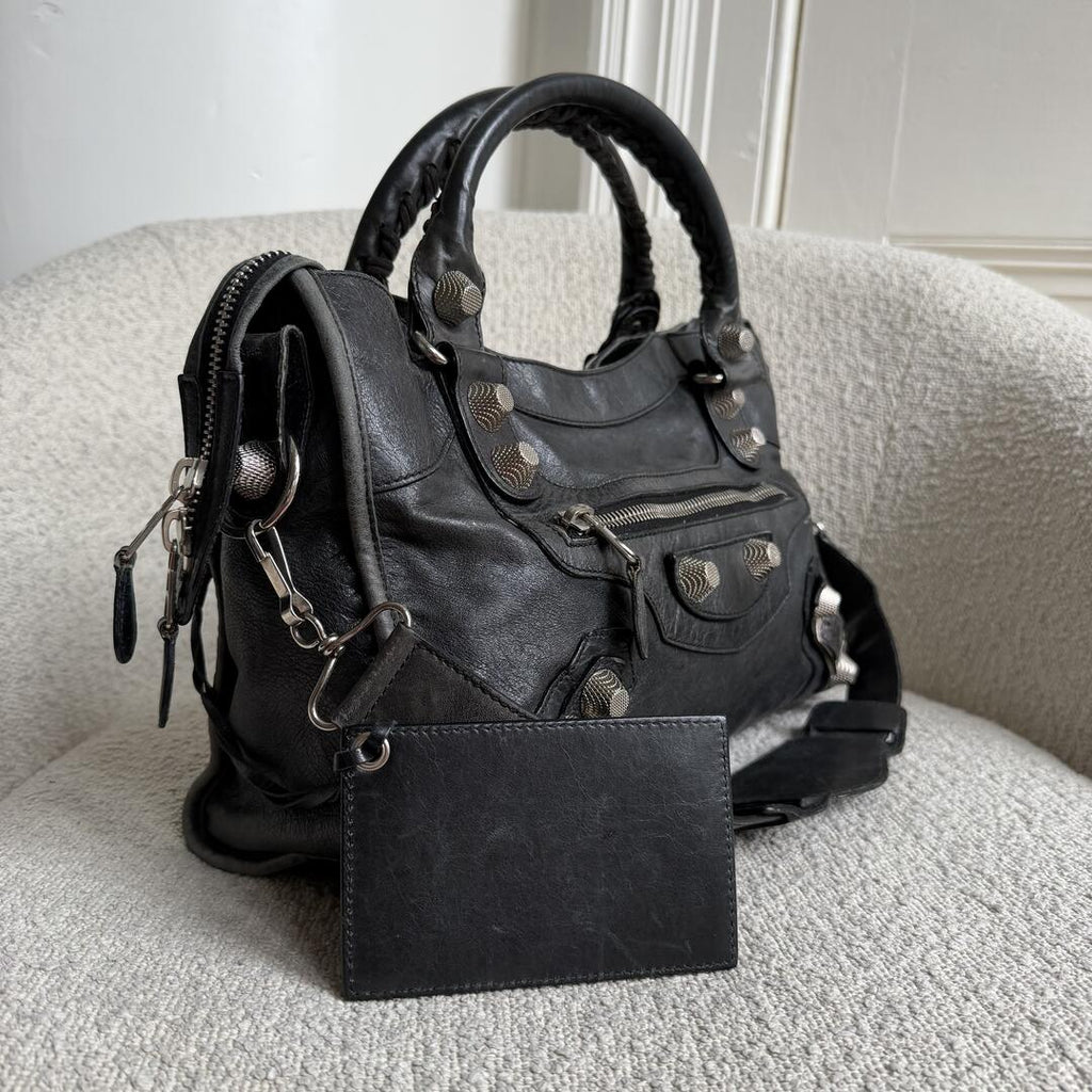 2010 Balenciaga The Giant City 21 Leather Black Bag