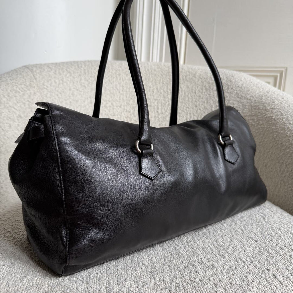 2005 Prada Easy Leather Black Shoulder Bag
