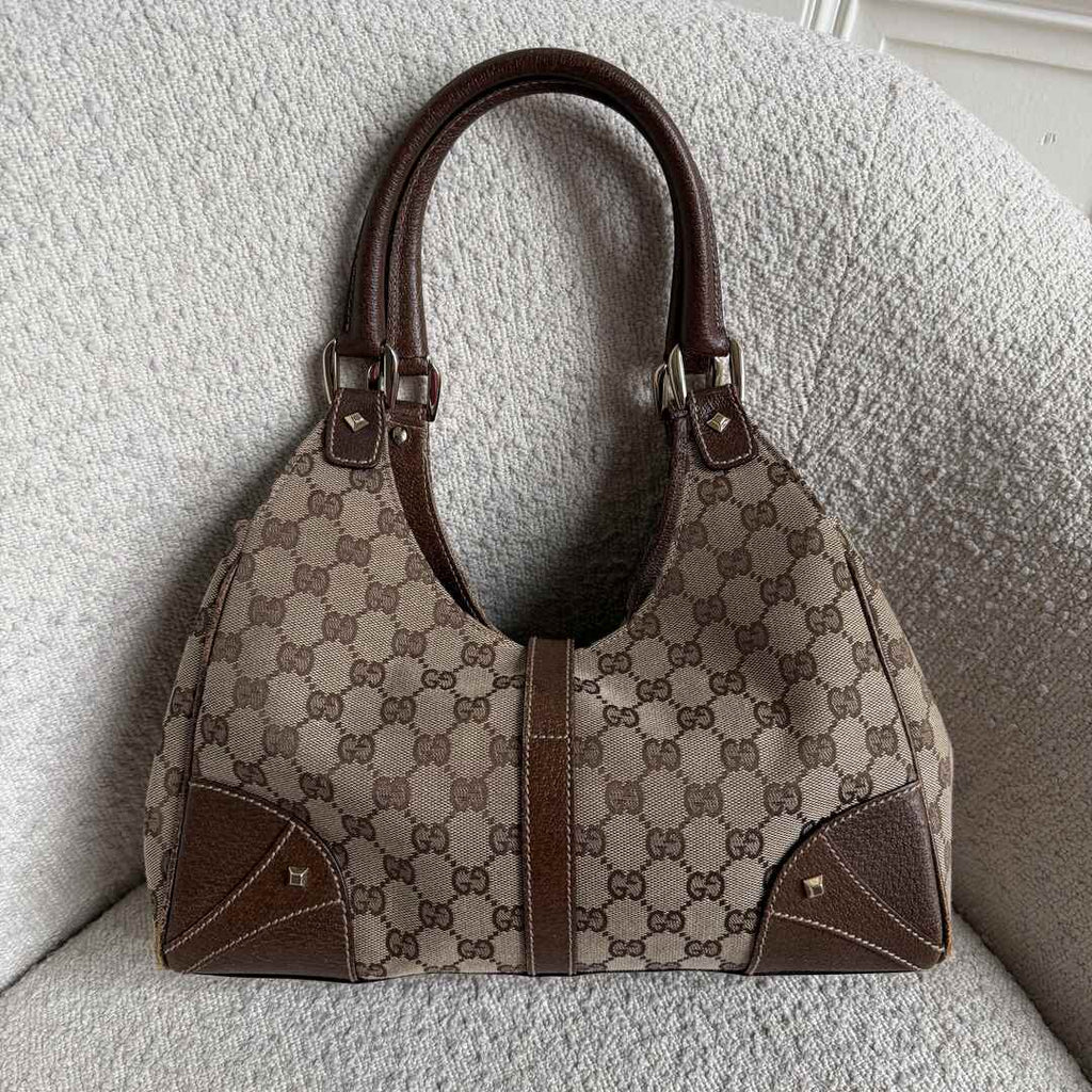 Gucci GG Canvas Jackie Brown Hobo Shoulder Bag
