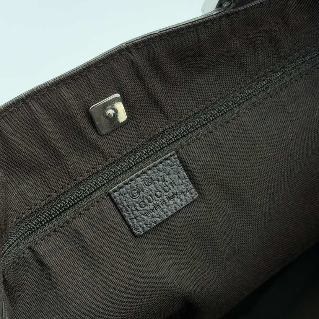Gucci GG Canvas Abbey D-Ring Pocket Chocolate Brown Tote Bag