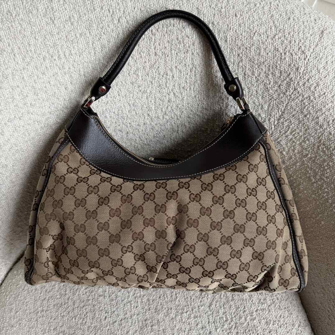 Gucci GG Canvas Abbey Brown Shoulder Bag