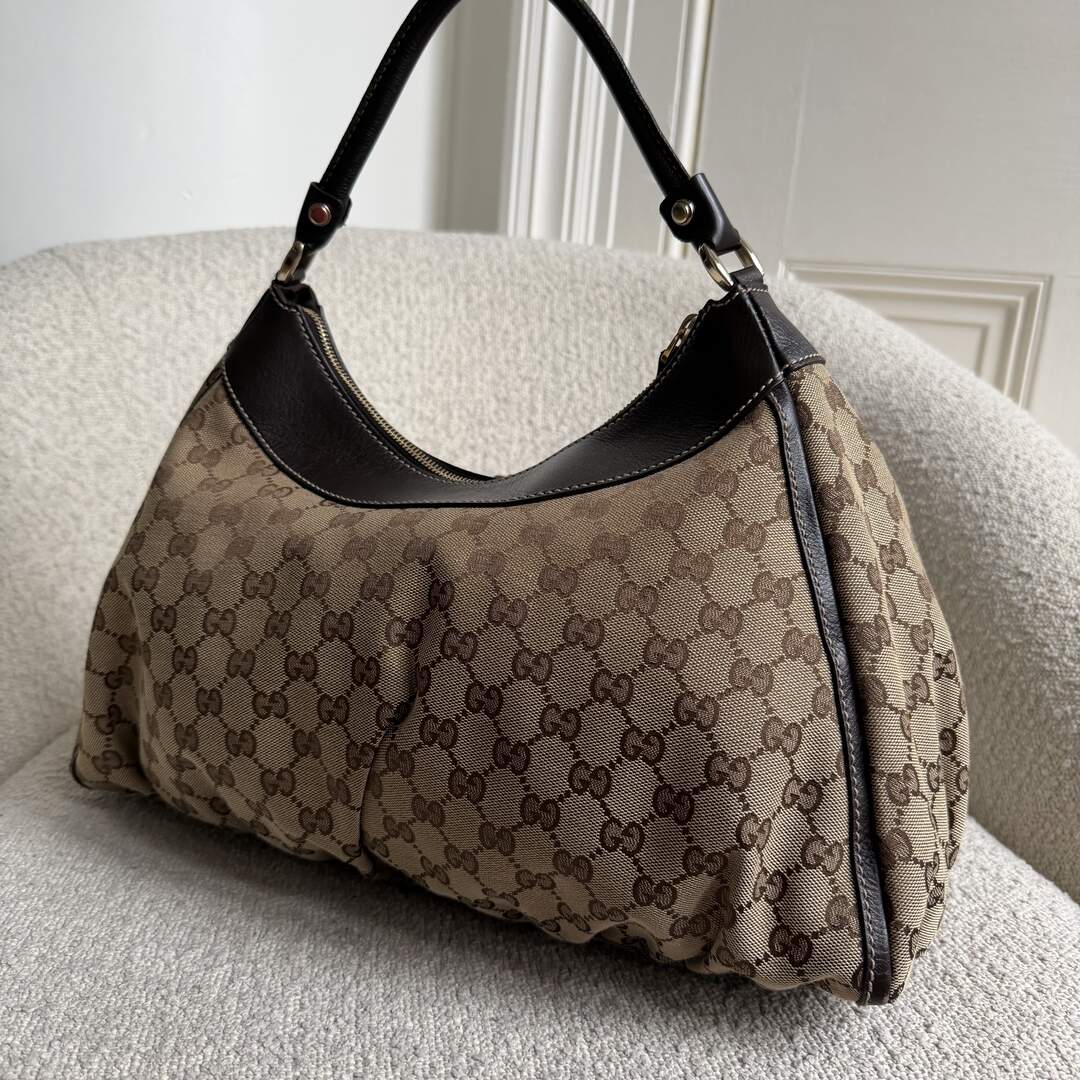 Gucci GG Canvas Abbey Brown Shoulder Bag