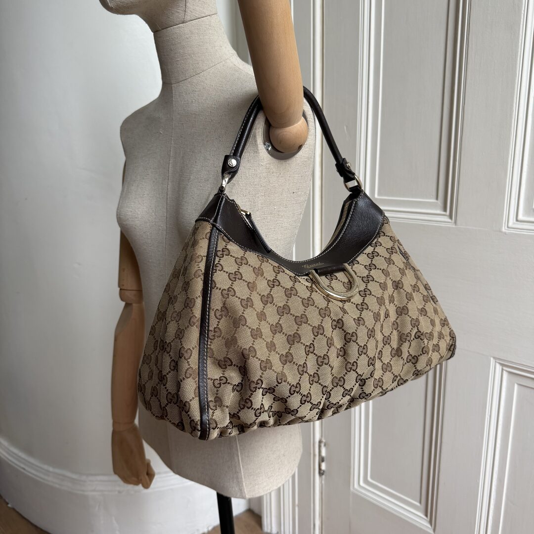 Gucci GG Canvas Abbey Brown Shoulder Bag