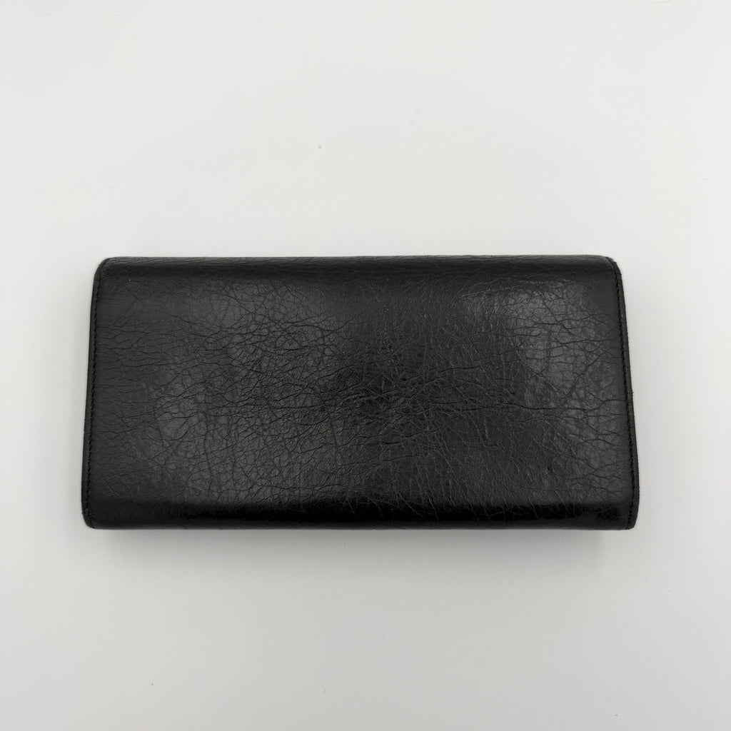 Balenciaga Giant 21 Continental Leather Black Zip Wallet