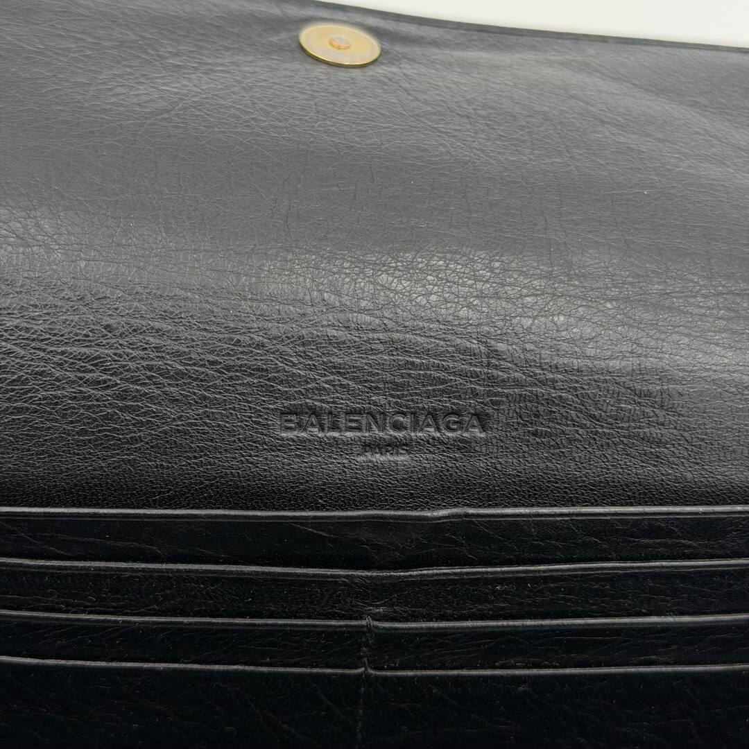 Balenciaga Giant 21 Continental Leather Black Zip Wallet