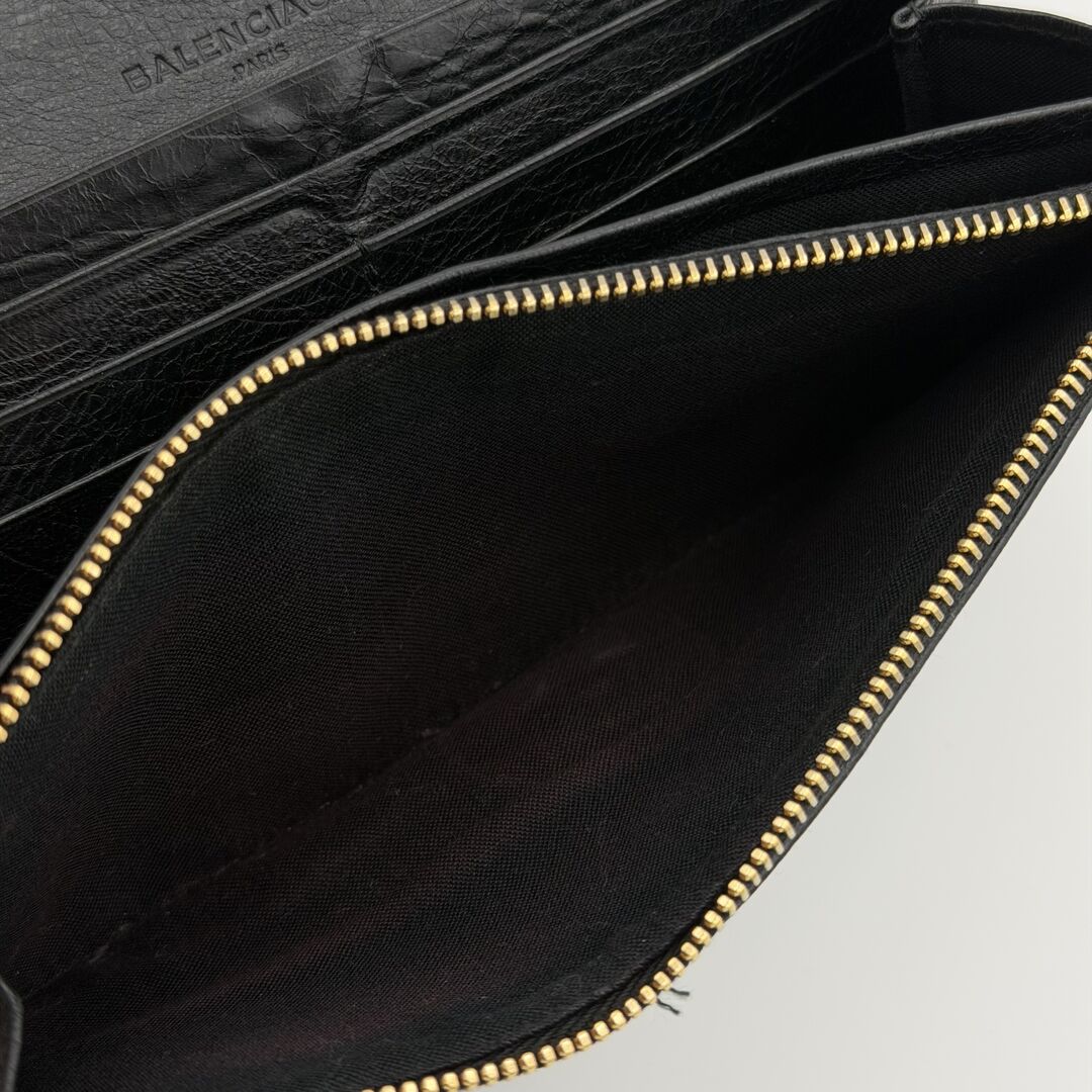 Balenciaga Giant 21 Continental Leather Black Zip Wallet