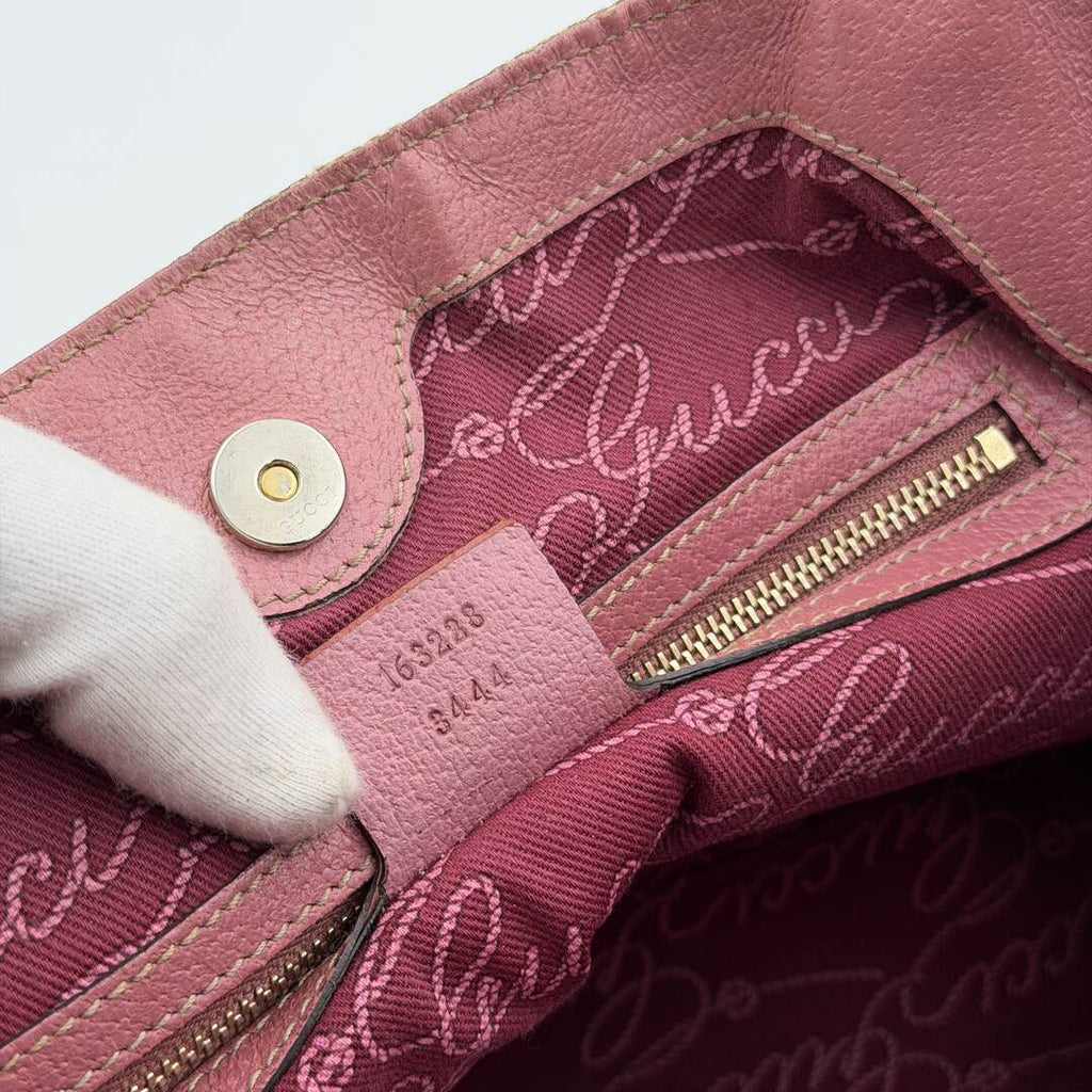Gucci GG Canvas Charmy Pink Shoulder Bag