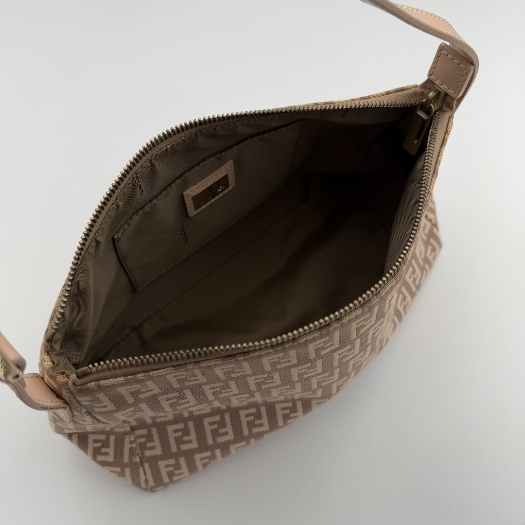 Fendi Zucchino Light Pink Shoulder Bag
