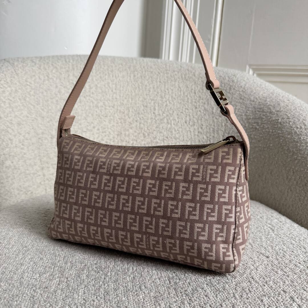 Fendi Zucchino Light Pink Shoulder Bag