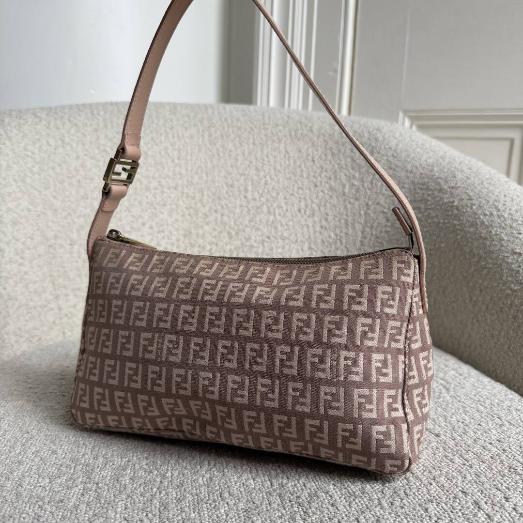 Fendi Zucchino Light Pink Shoulder Bag