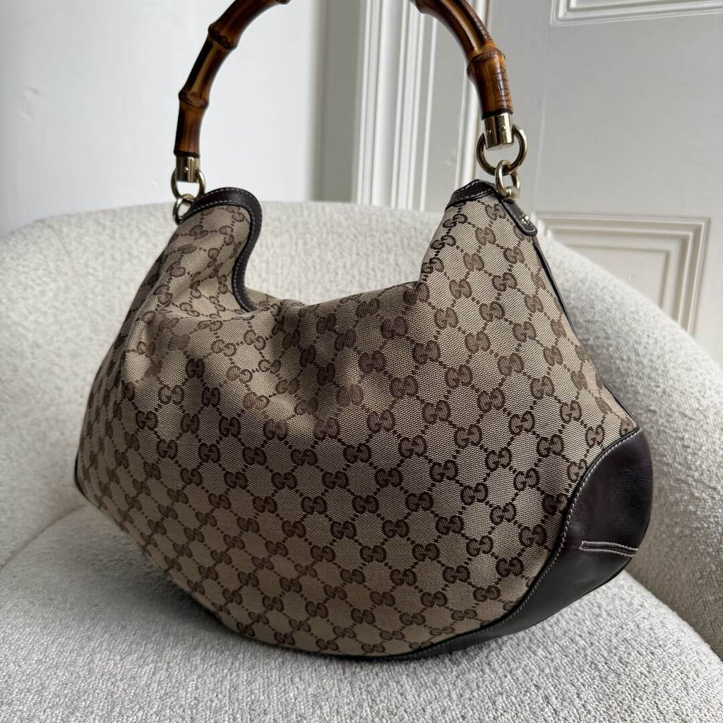 Gucci GG Canvas Peggy Brown Shouler Bag