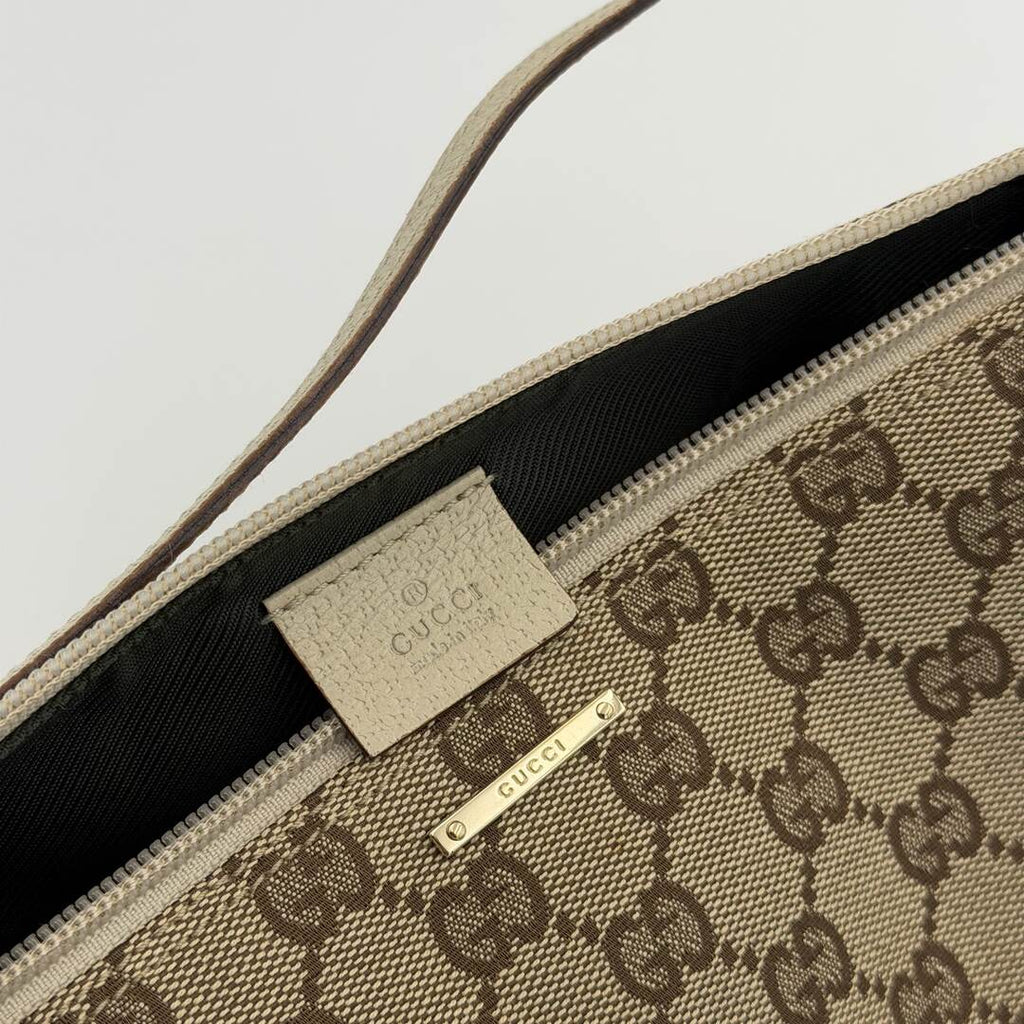 Gucci GG Monogram White Boat Pochette Handbag