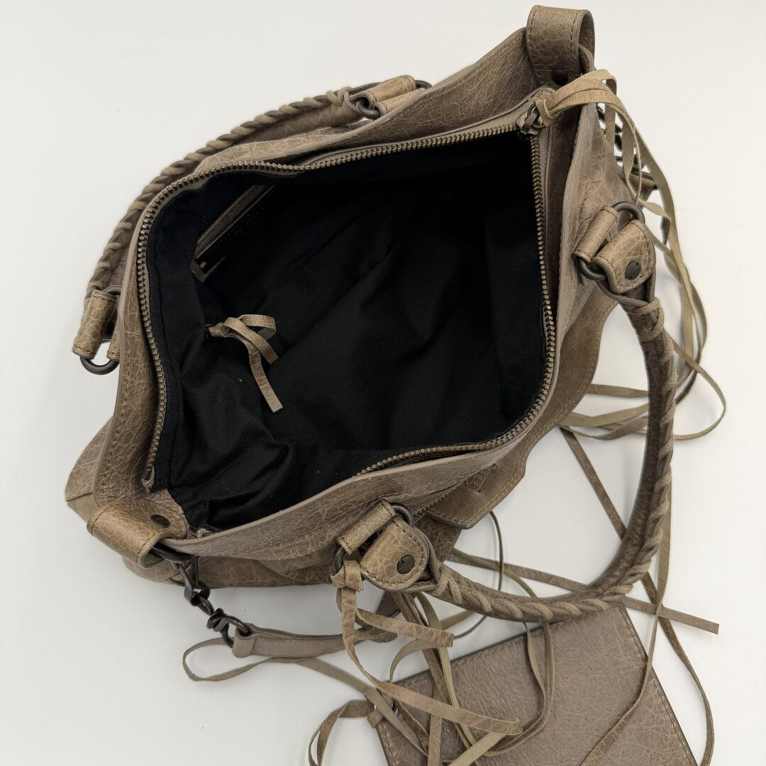 2012 Balenciaga First Light Taupe Leather Handbag