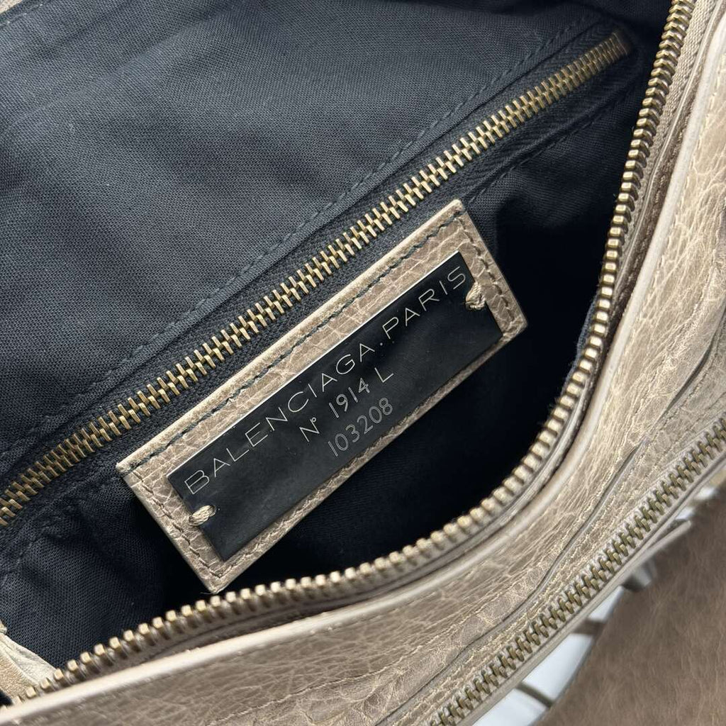 2012 Balenciaga First Light Taupe Leather Handbag