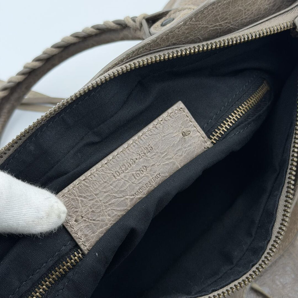 2012 Balenciaga First Light Taupe Leather Handbag