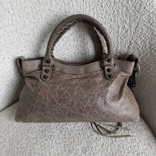 2012 Balenciaga First Light Taupe Leather Handbag