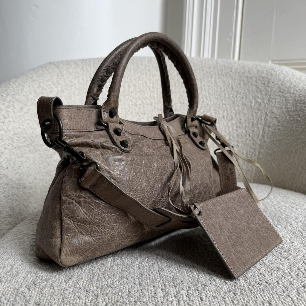 2012 Balenciaga First Light Taupe Leather Handbag
