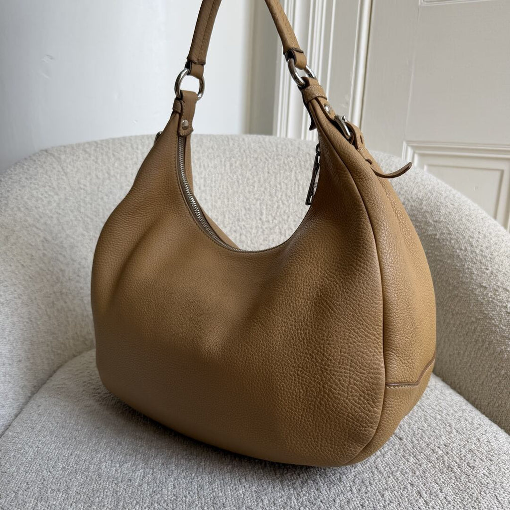 Prada Vitello Daino Camel Leather Shoulder Bag