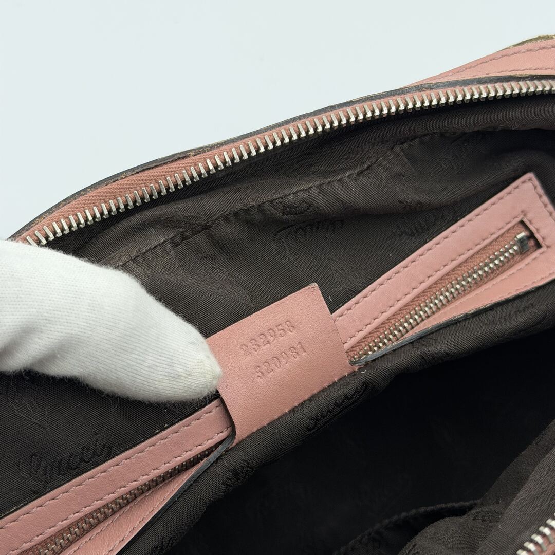 Gucci GG Canvas Twins Pink Shoulder Bag