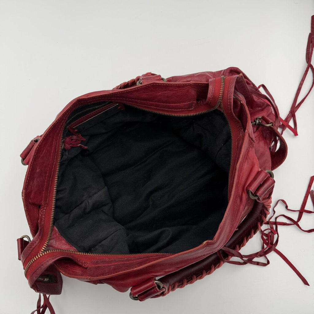 2005 Balenciaga City Leather Red Handbag
