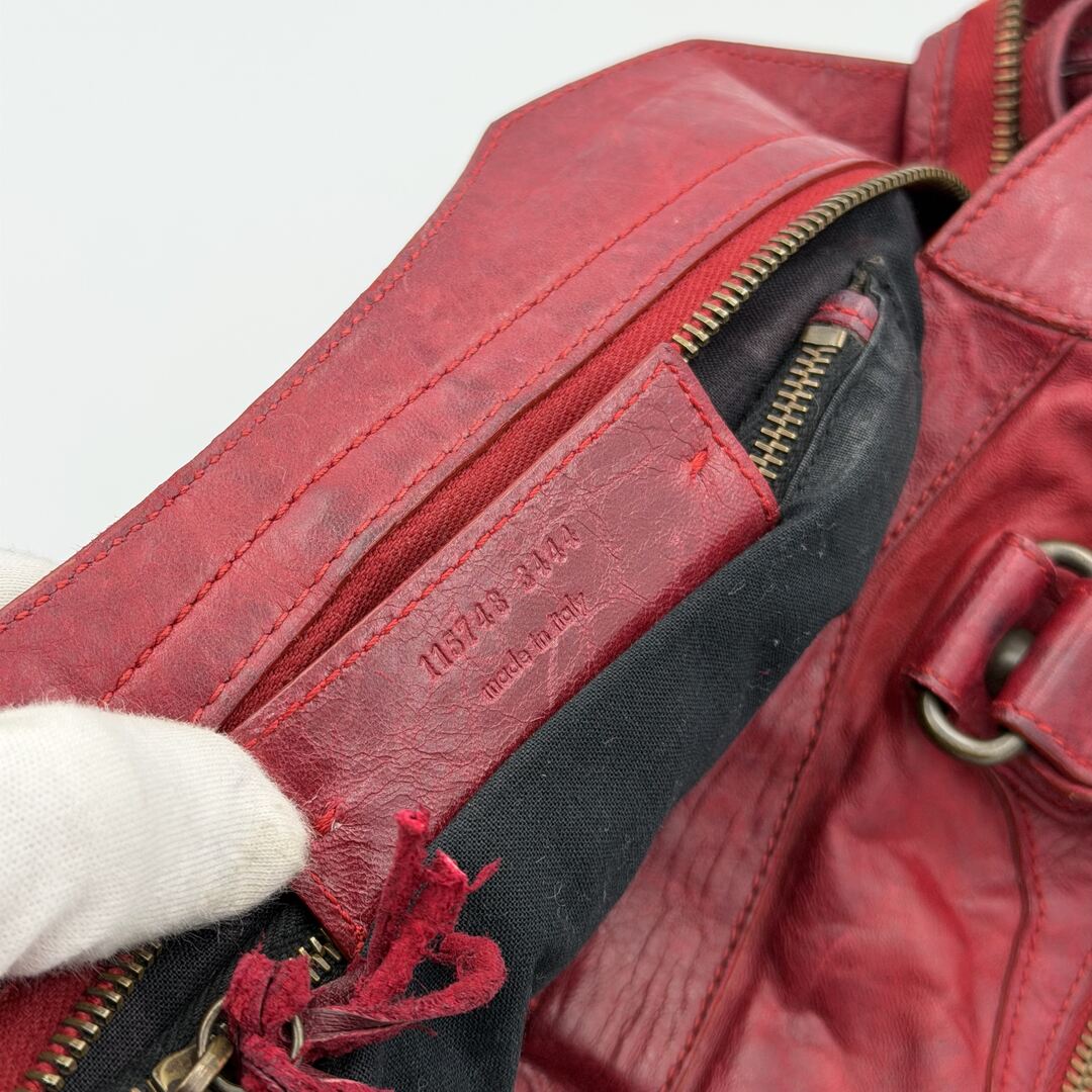 2005 Balenciaga City Leather Red Handbag