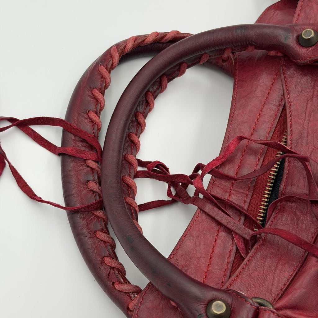 2005 Balenciaga City Leather Red Handbag