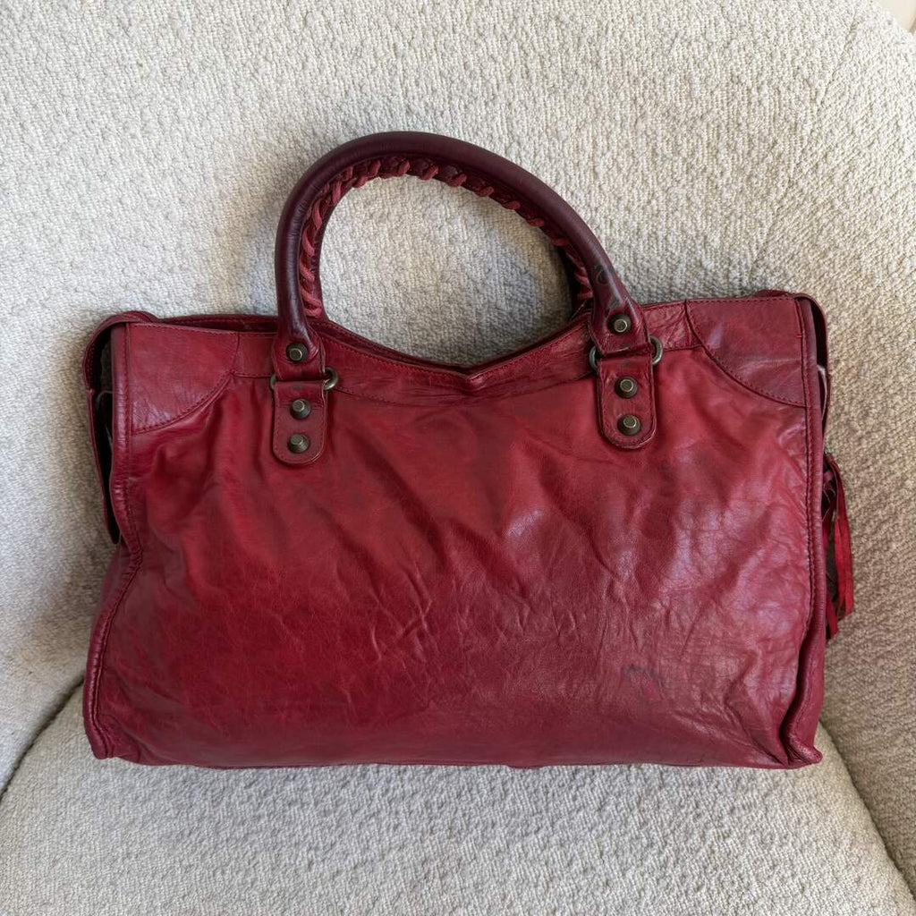 2005 Balenciaga City Leather Red Handbag