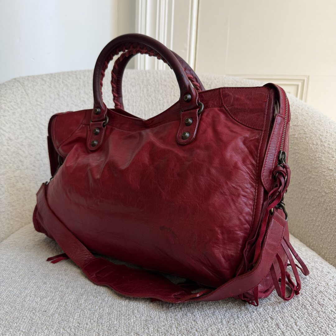 2005 Balenciaga City Leather Red Handbag