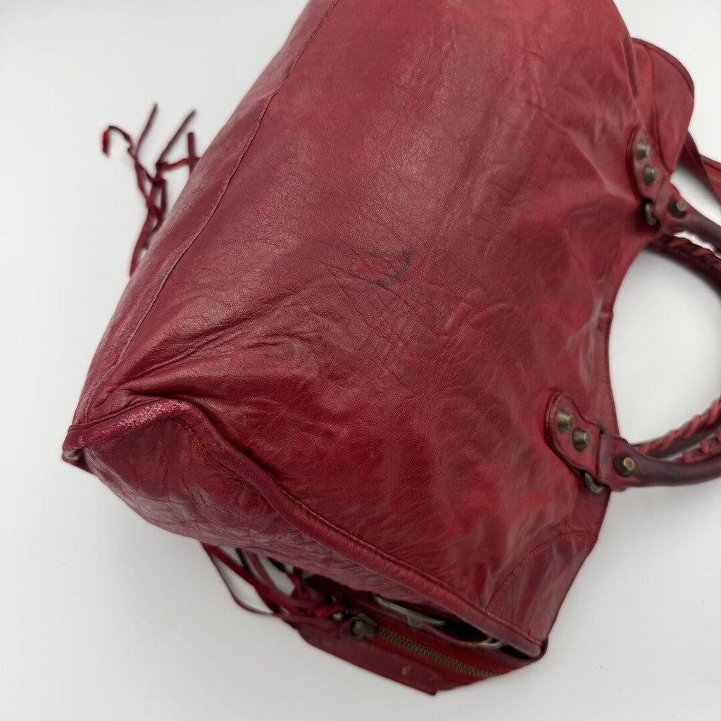 2005 Balenciaga City Leather Red Handbag