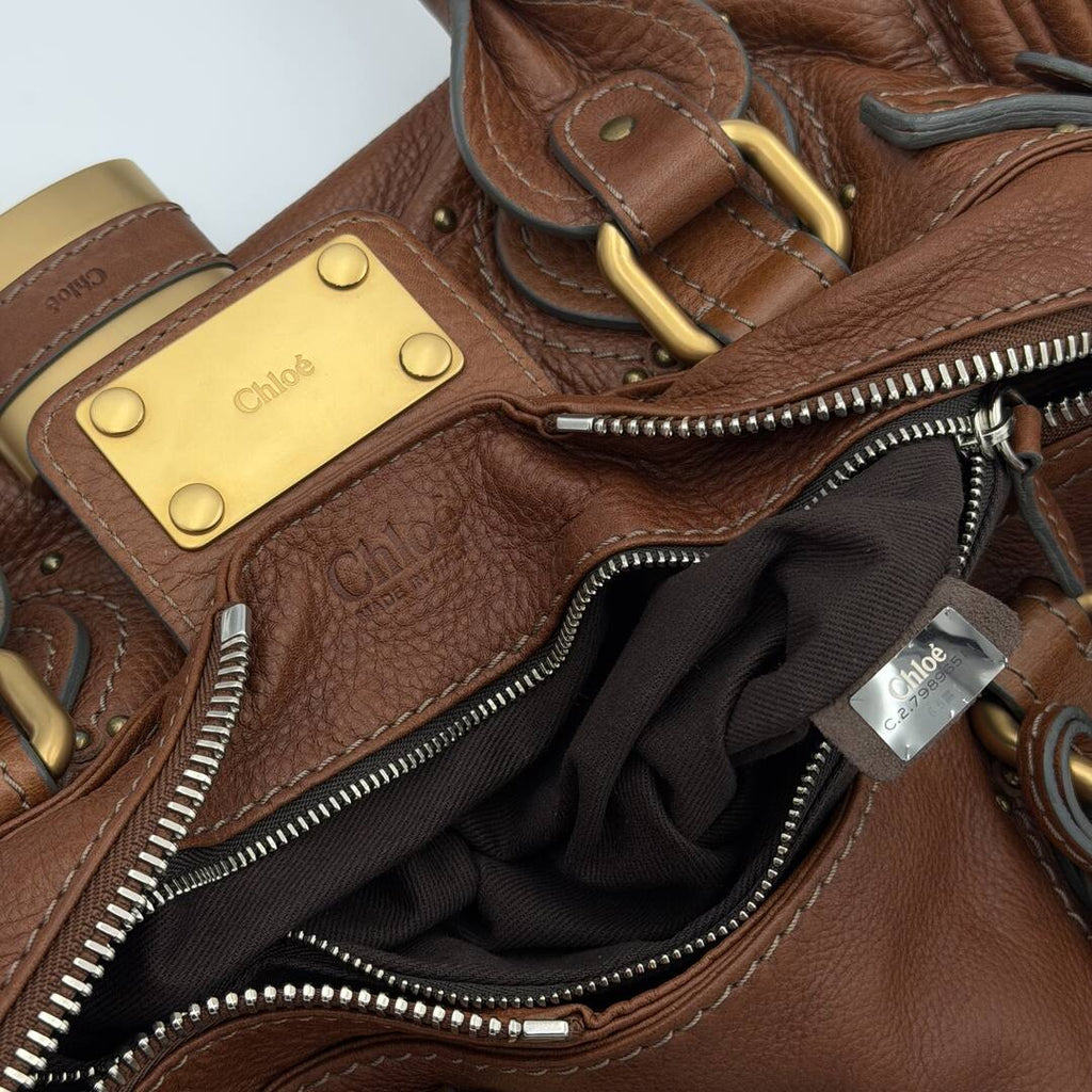 Chloe Paddington Leather Brown Handbag