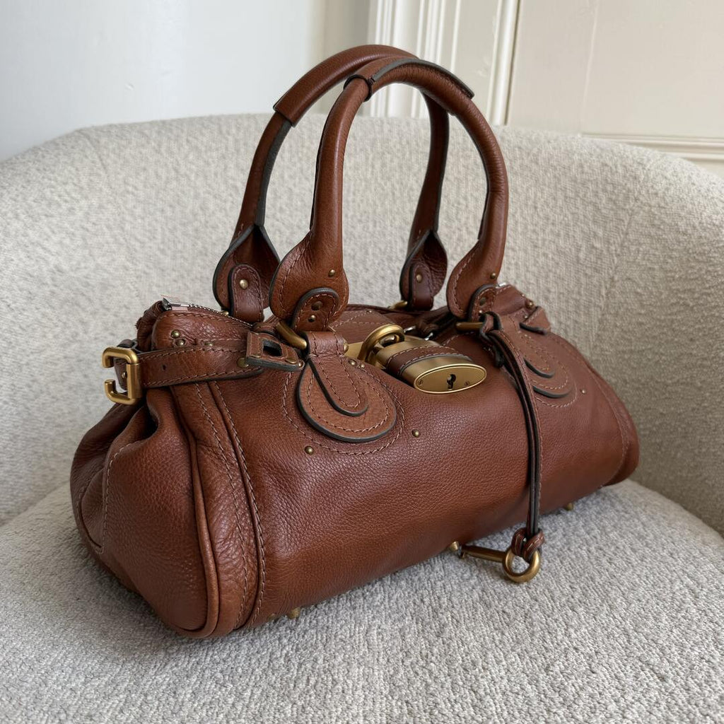 Chloe Paddington Leather Brown Handbag