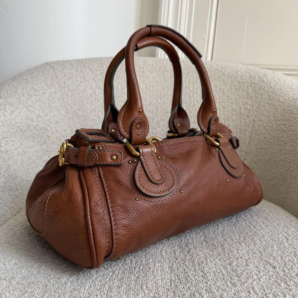 Chloe Paddington Leather Brown Handbag