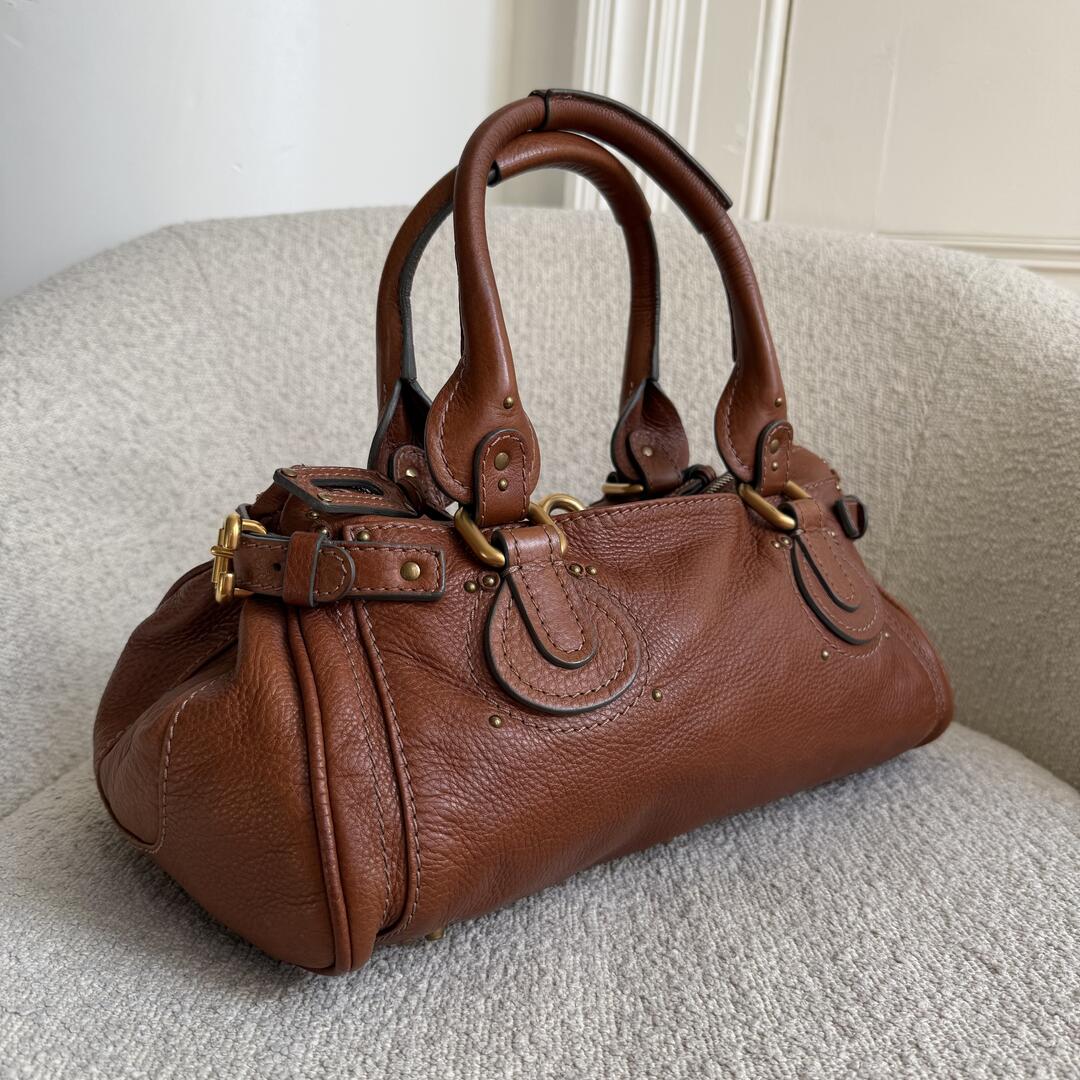 Chloe Paddington Leather Brown Handbag